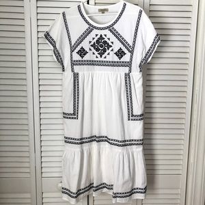 Polagram Echo Embroidered Midi Dress